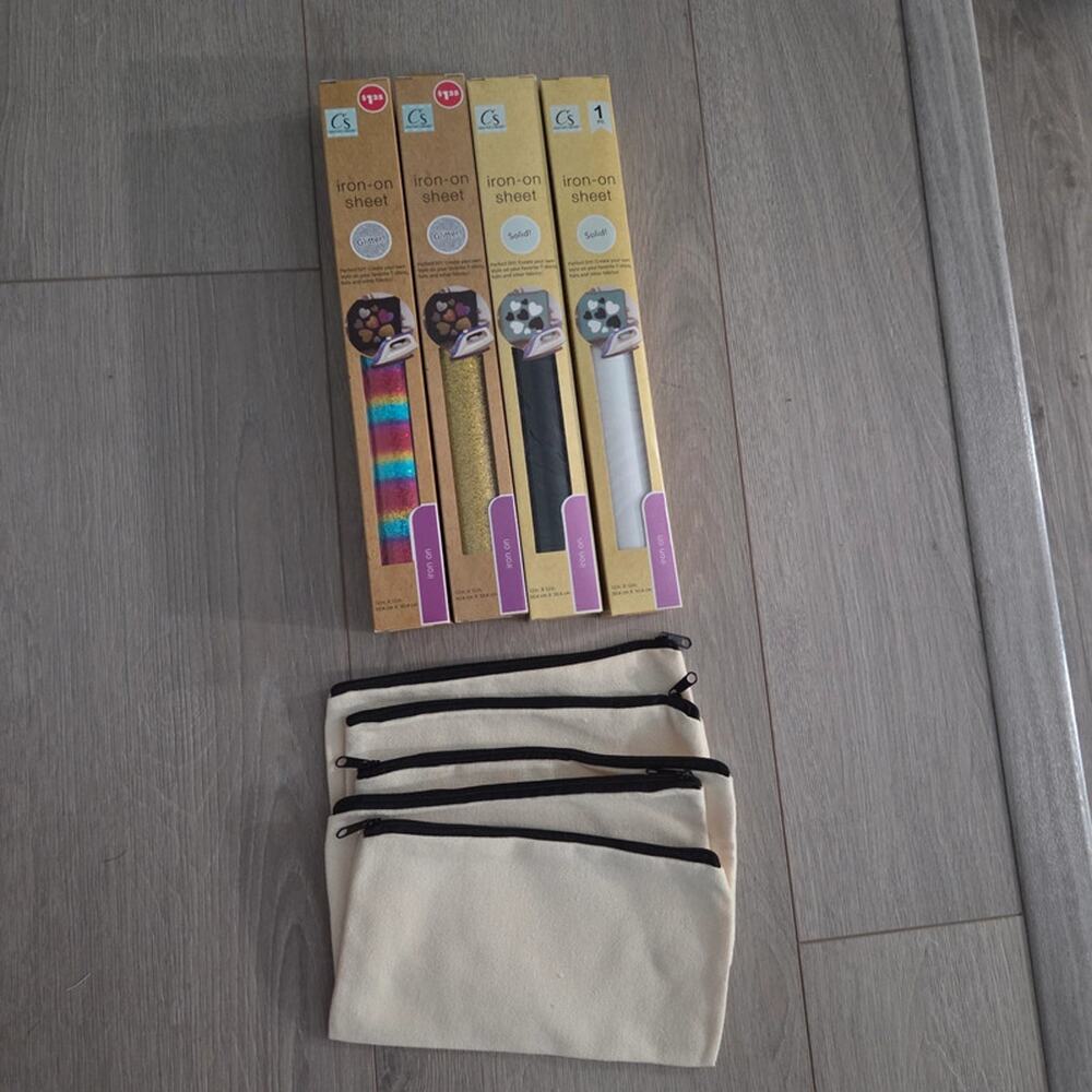 Cricut canvas makeup bag diy starter pack crafting supplies